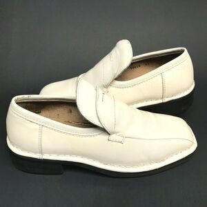 Fly London Yag White Patent Leather Oxford Slip On Size EU 42 - 9 Loafers Shoes